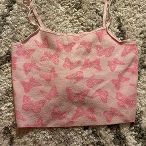 pink butterfly top
